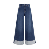7FOR Blue Cotton Jeans Denim